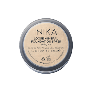 loose mineral foundation Inika. Insideout by Sam. Unity